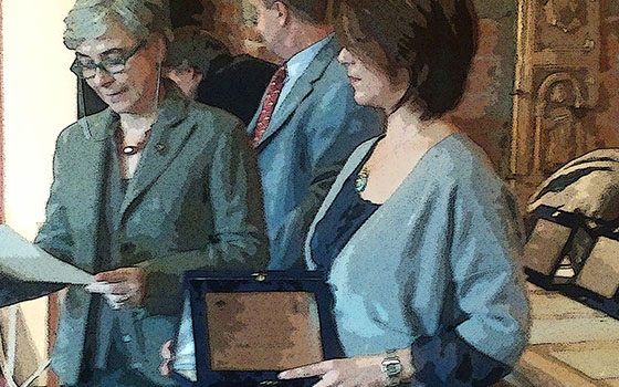 Premiazione Carmela Bertone premio Giulio Tarra